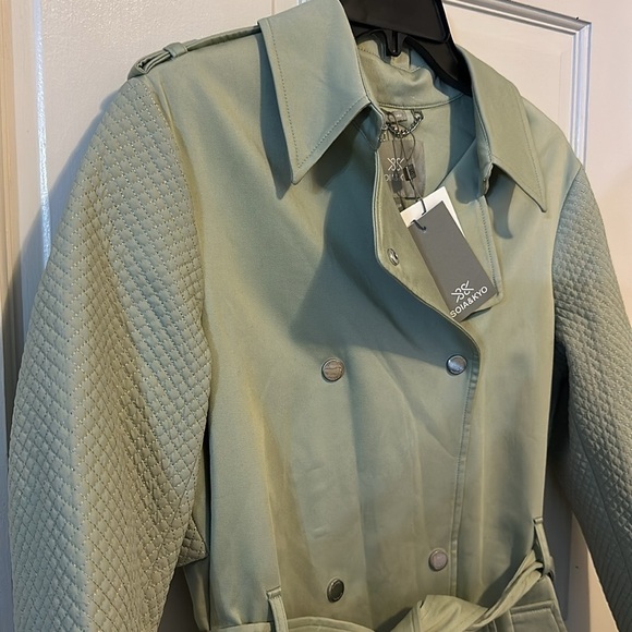 NWT Anthropologie Soia + Kyo “Kya” Trench Coat in Sage Size Small - Picture 7 of 16